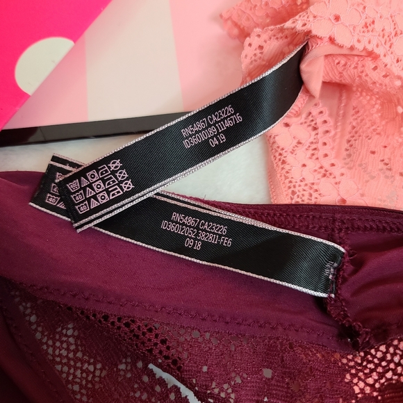 VS Very Sexy 2pk Silky Nylon Lace Strappy Thong Panties Size XL - Picture 6 of 6